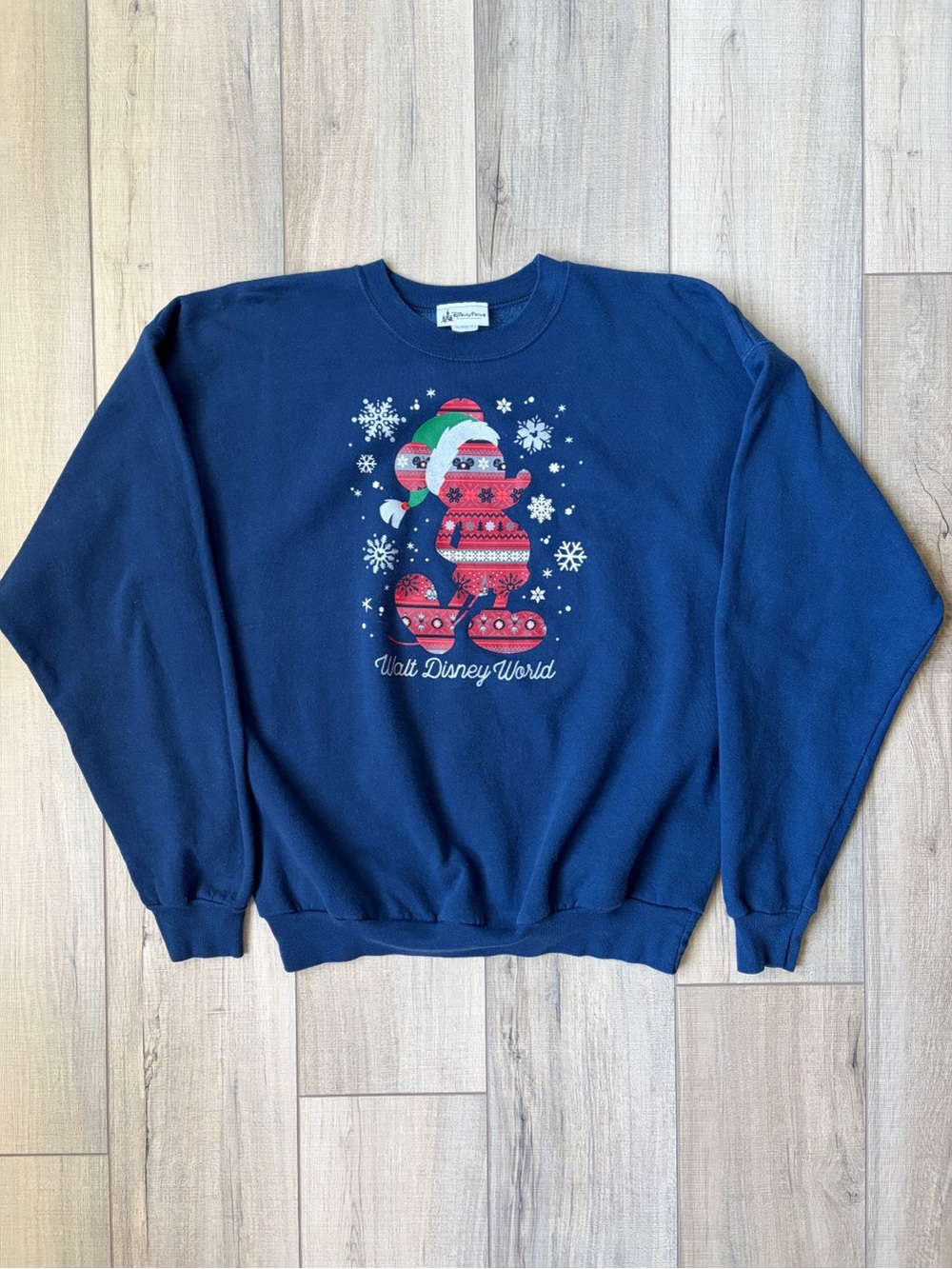 Walt Disney World Christmas Mickey Mouse Navy Crewneck Sweatshirt